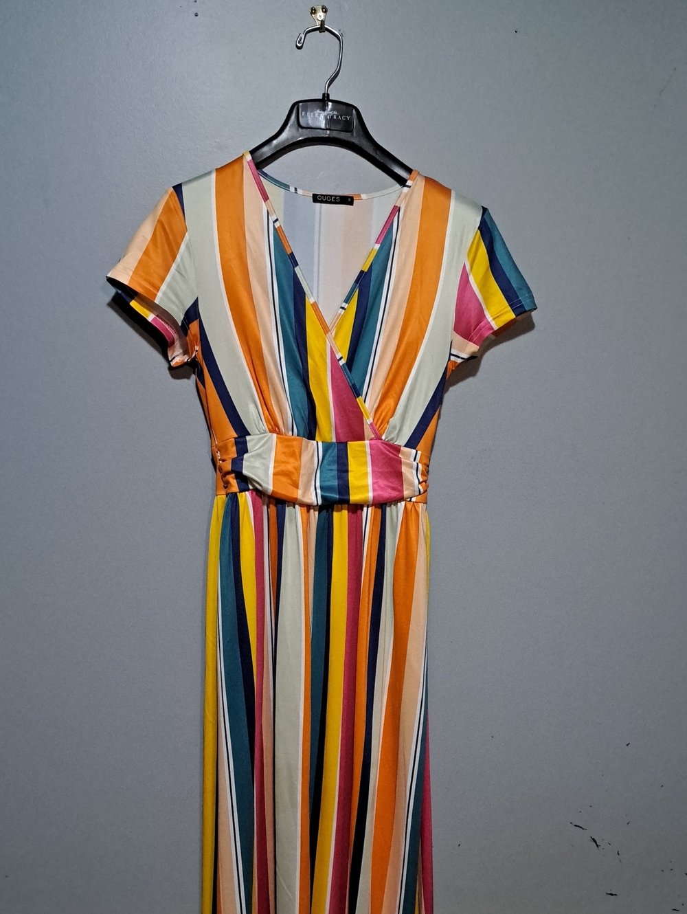 Multi-Stripe Maxi Dress - Vibrant Multi-Color